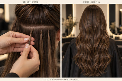 TRESS – Befestigung und Look-Beispiel (KI-Visualisierung, keine Farbreferenz)