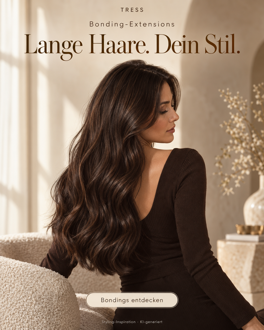 Bonding-Extensions – Lange Haare. Dein Stil. KI-generierte Styling-Inspiration.