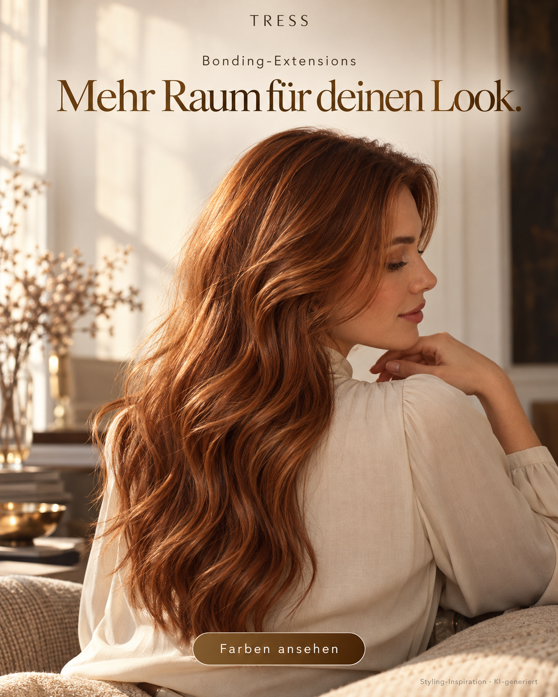 Bonding-Extensions – Mehr Raum für deinen Look. KI-generierte Styling-Inspiration, keine verbindliche Produkt- oder Farbdarstellung.