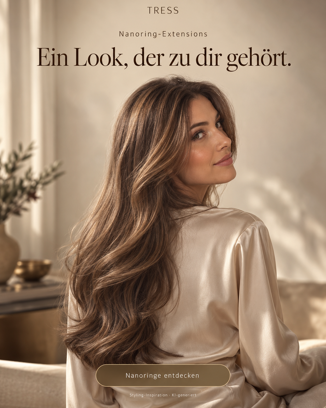 Nanoring-Extensions – Ein Look, der zu dir gehört. KI-generierte Styling-Inspiration, keine verbindliche Produkt- oder Farbdarstellung.